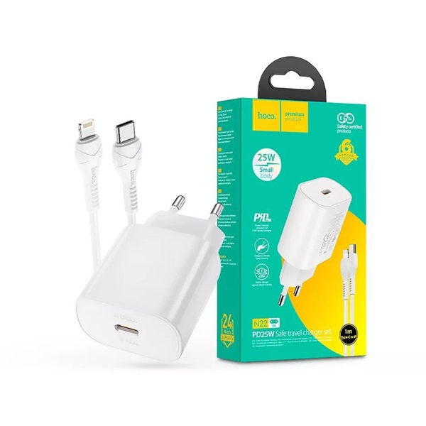 HOCO_HC600682_25W_PD_QC_Type_C_feher_halozati_tolto_adapter_1m_Type_C_to_Lightning_kabel-i39457460.jpg